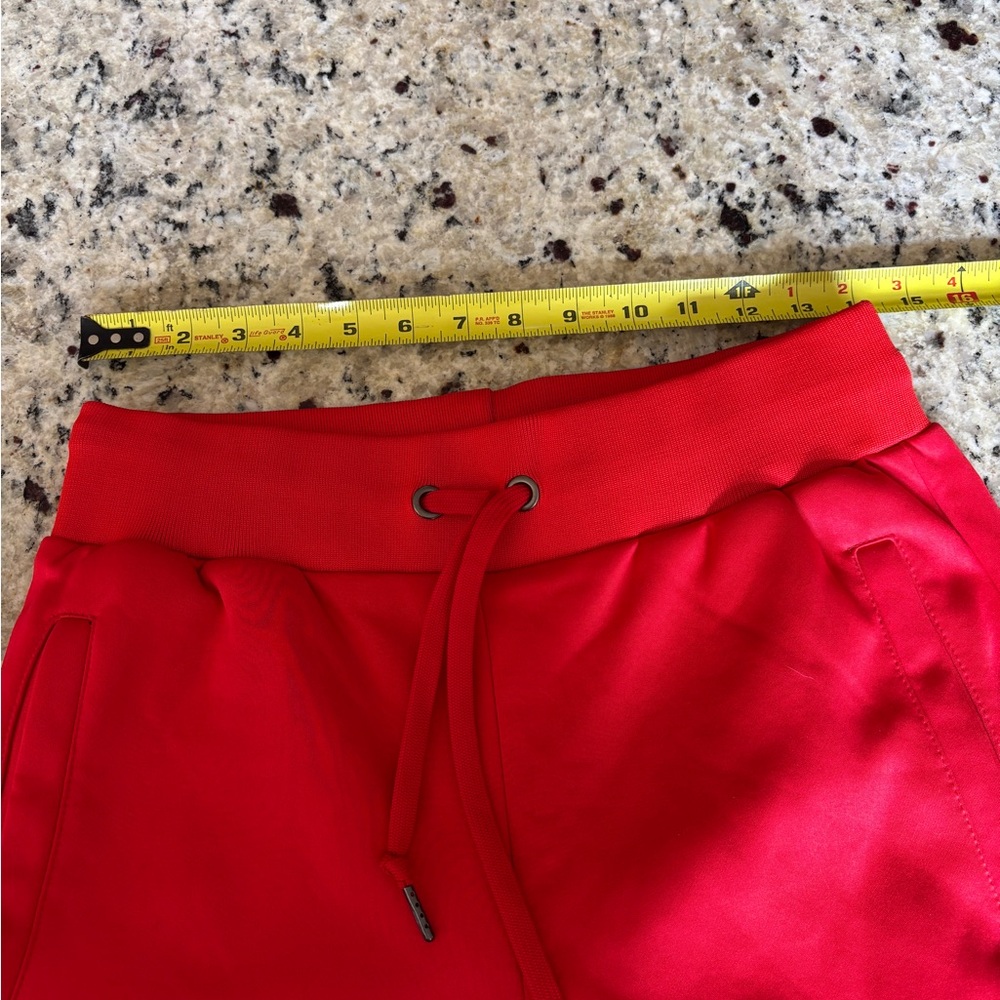 Retro Red and Green Zip-Up Hoodie Pants Track Suit - Picture 13 of 14